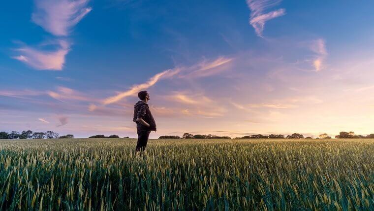 Man standing in a field